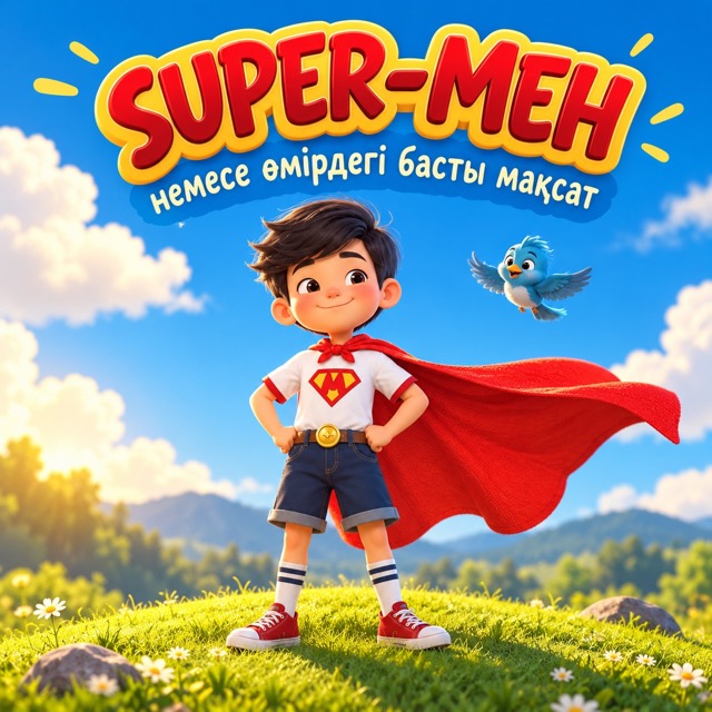 Қызыл плащ киген Мансұр — Super-Мен кітабының мұқабасы